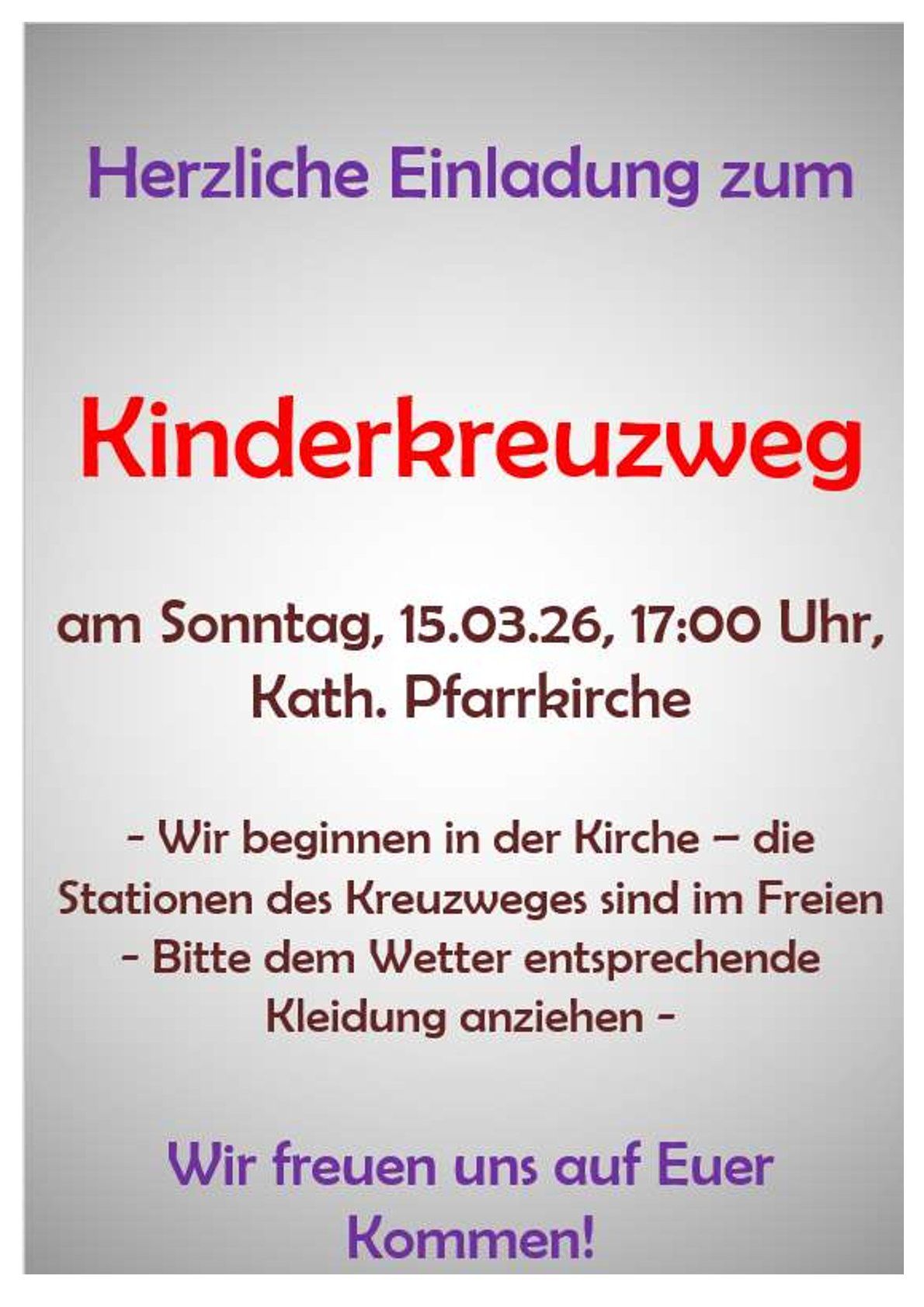 Kinderkreuzweg 15.03.2026