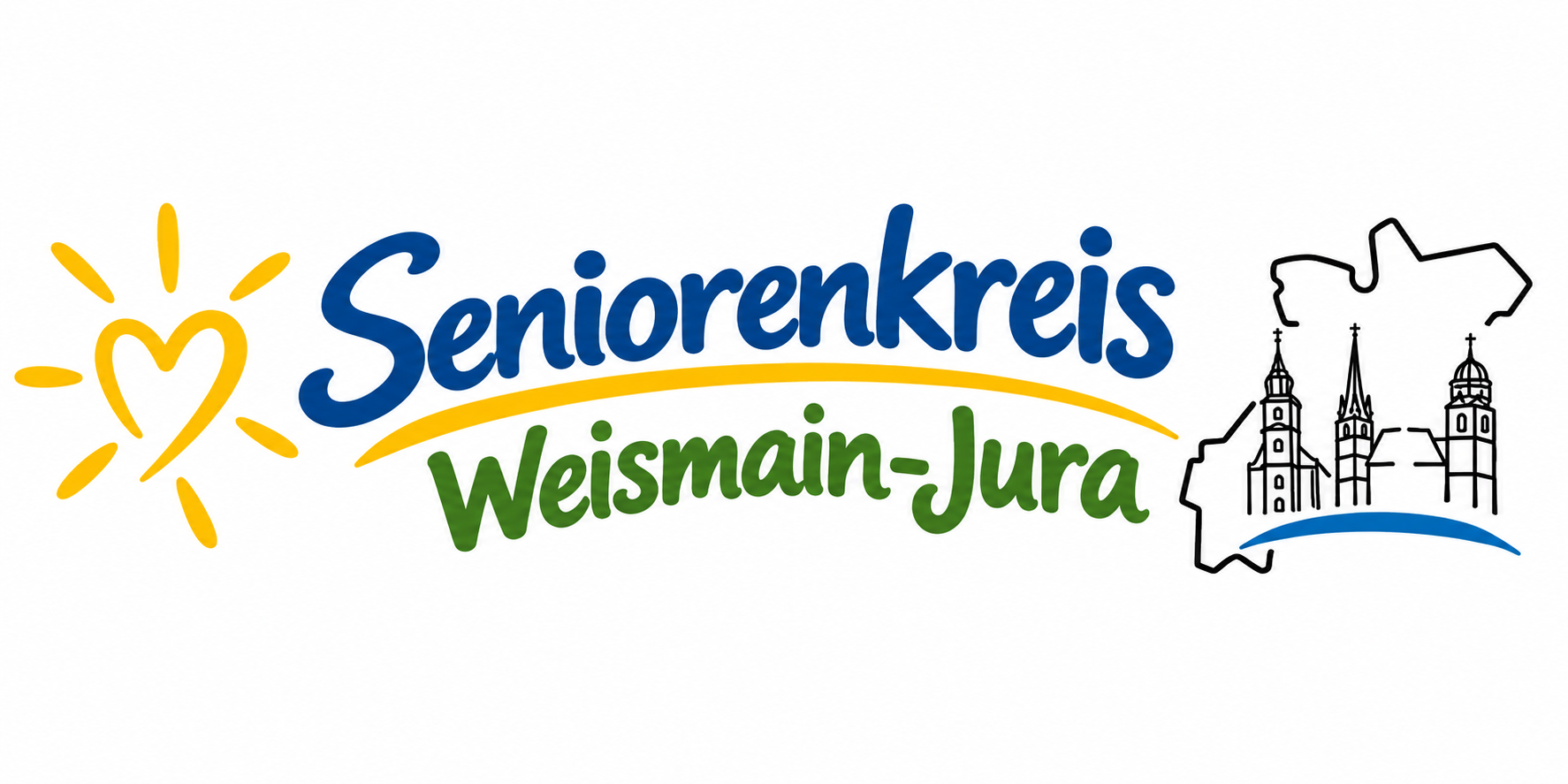 Seniorenkreis Weismain-Jura Logo Seniorenkreis Weismain-Jura mit gelben Herz und SSB-Logo